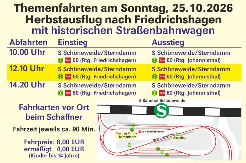 Themenfahrten mit historischen Straßenbahnen / Tag der offenen Halle – Betriebshof Köpenick