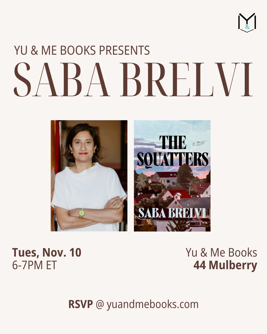 Book Launch | Squatters by Saba Brelvi