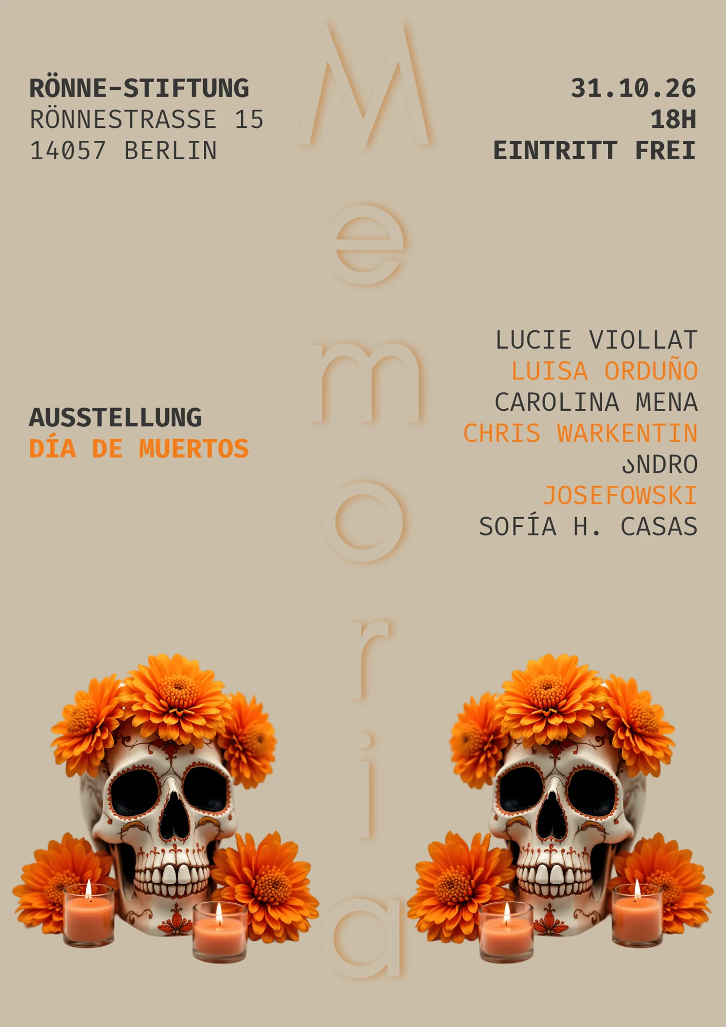 Día de muertos Ausstellung "Memoria"