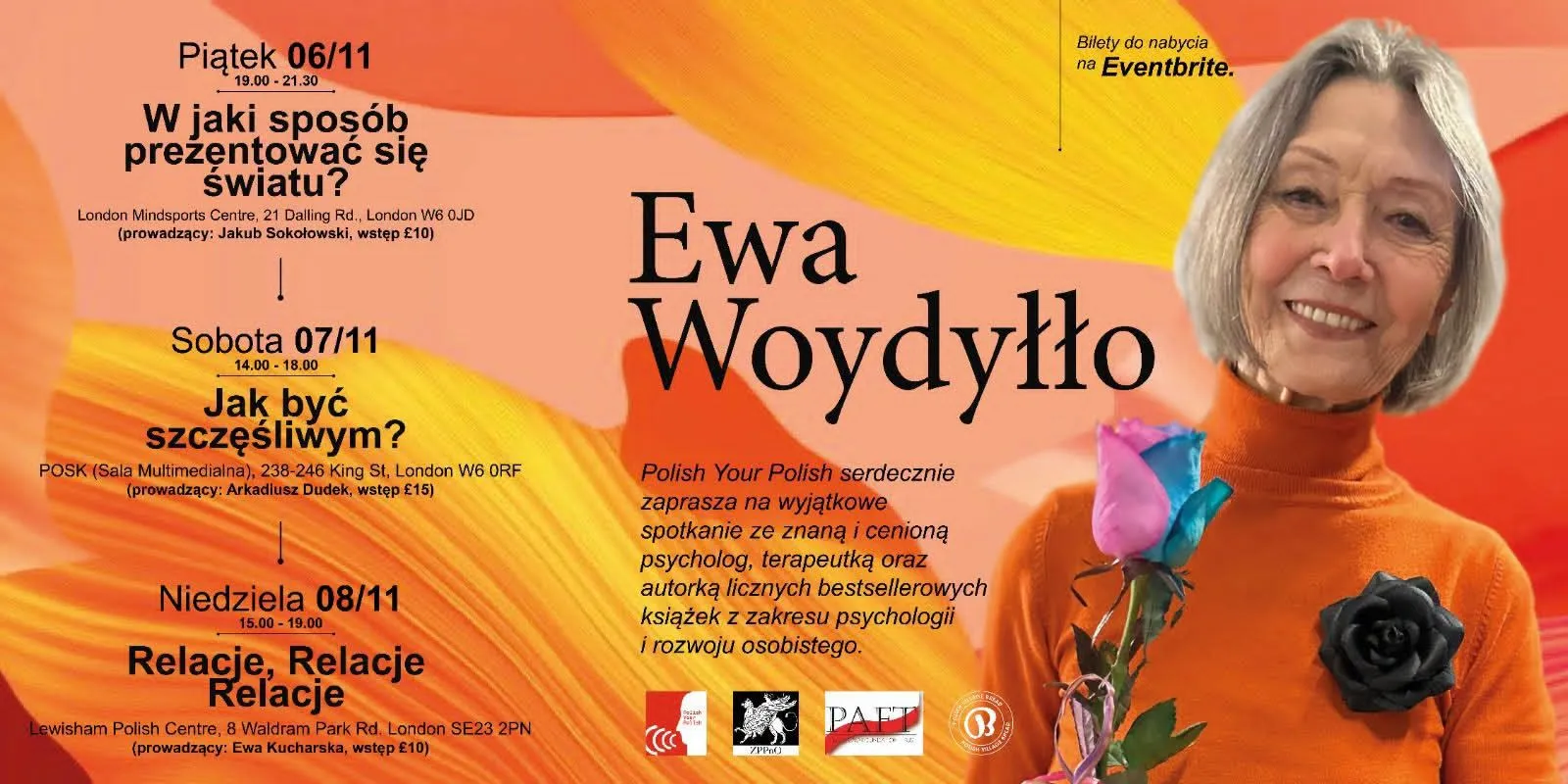 07.11| Wyjątkowe spotkanie z Ewą Woydyłło w Londynie!
