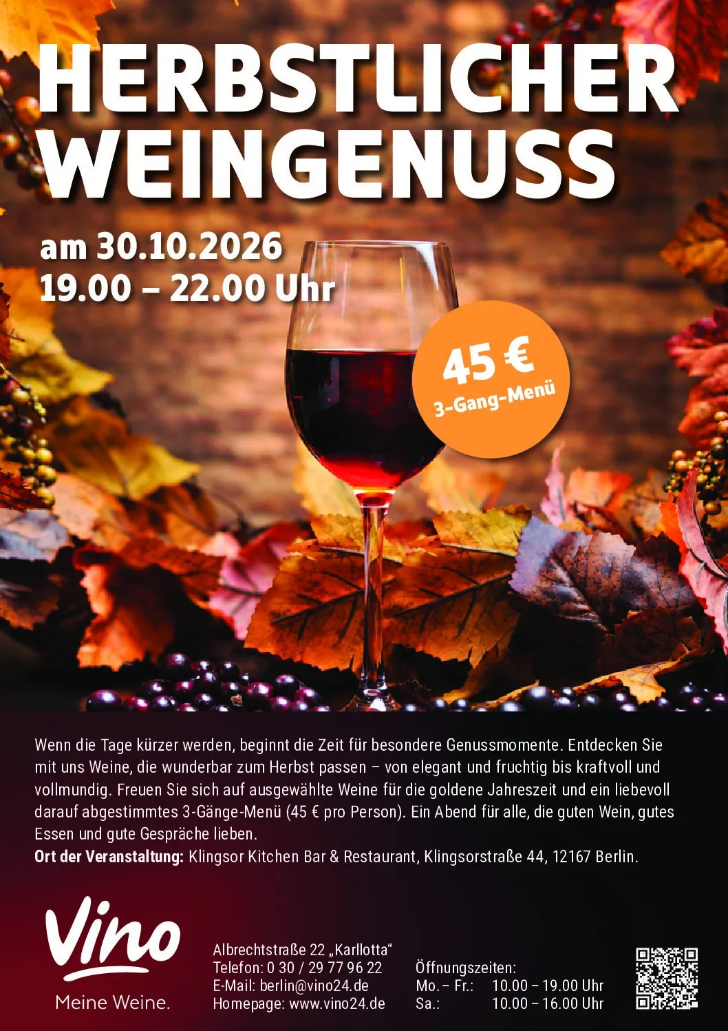 HERBSTLICHER WEINGENUSS
