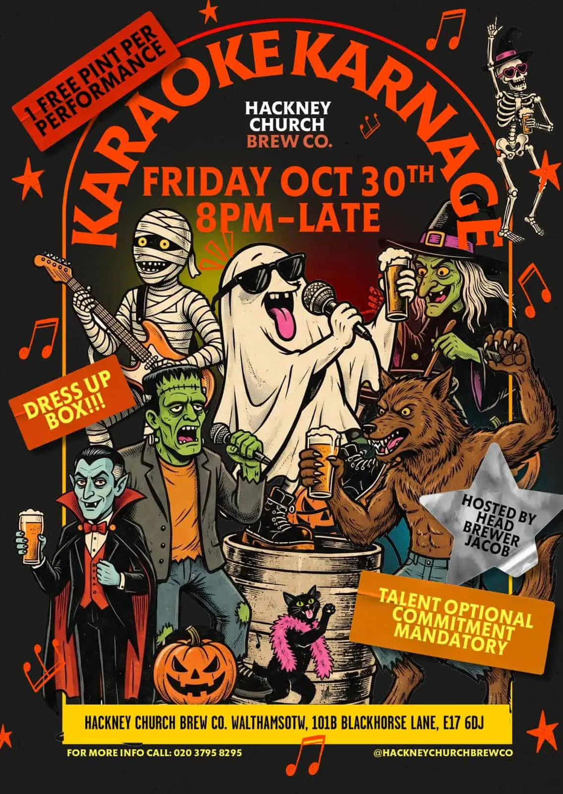 Karaoke Karnage with Head Brewer Jacob – Halloween Edition