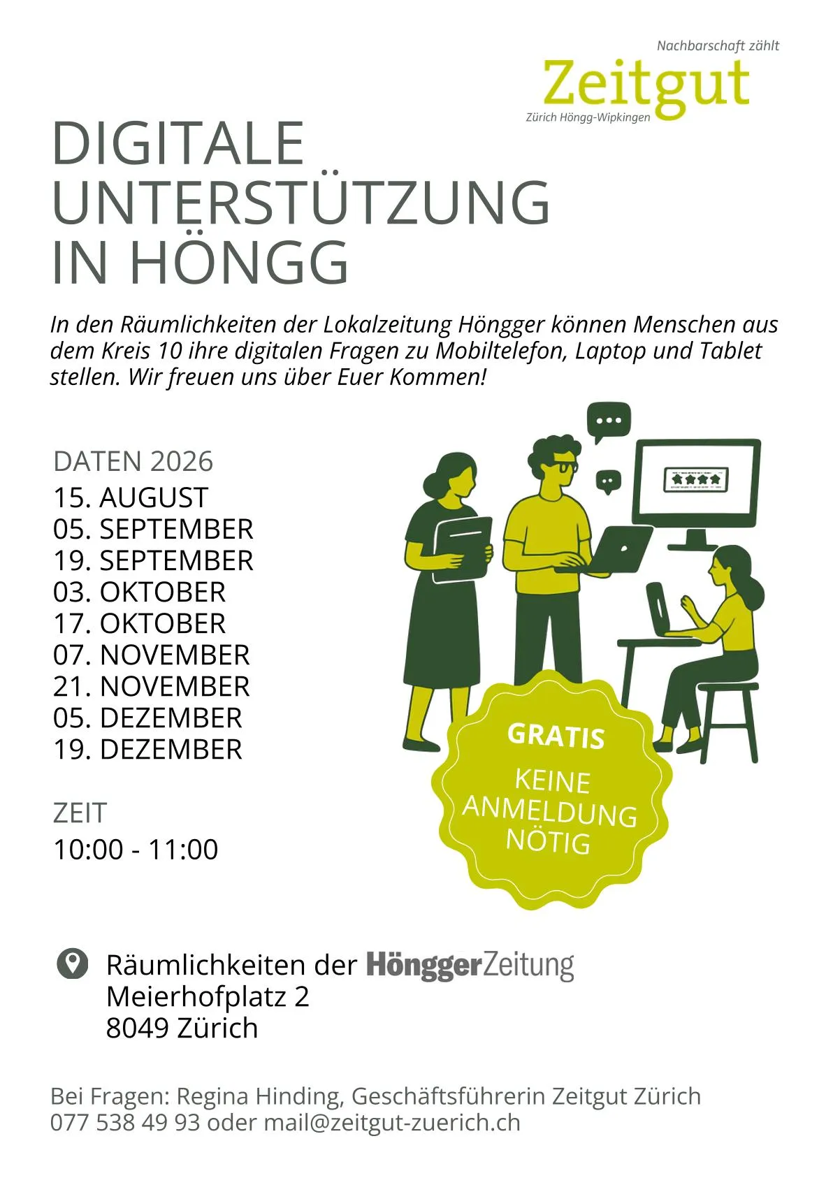 Digitale Unterstützung im Höngger