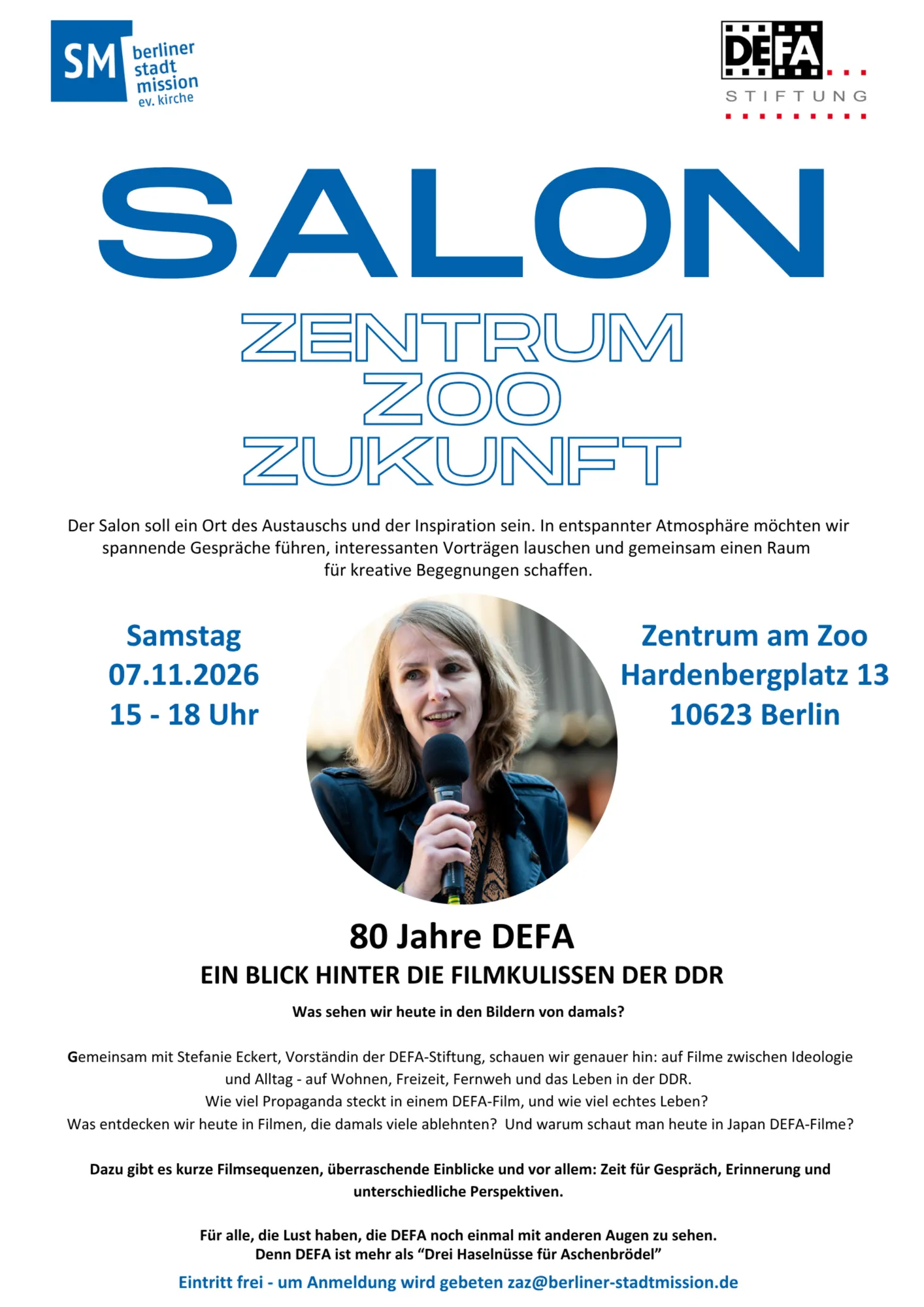 Salon im Zentrum am Zoo: 80 Jahre DEFA