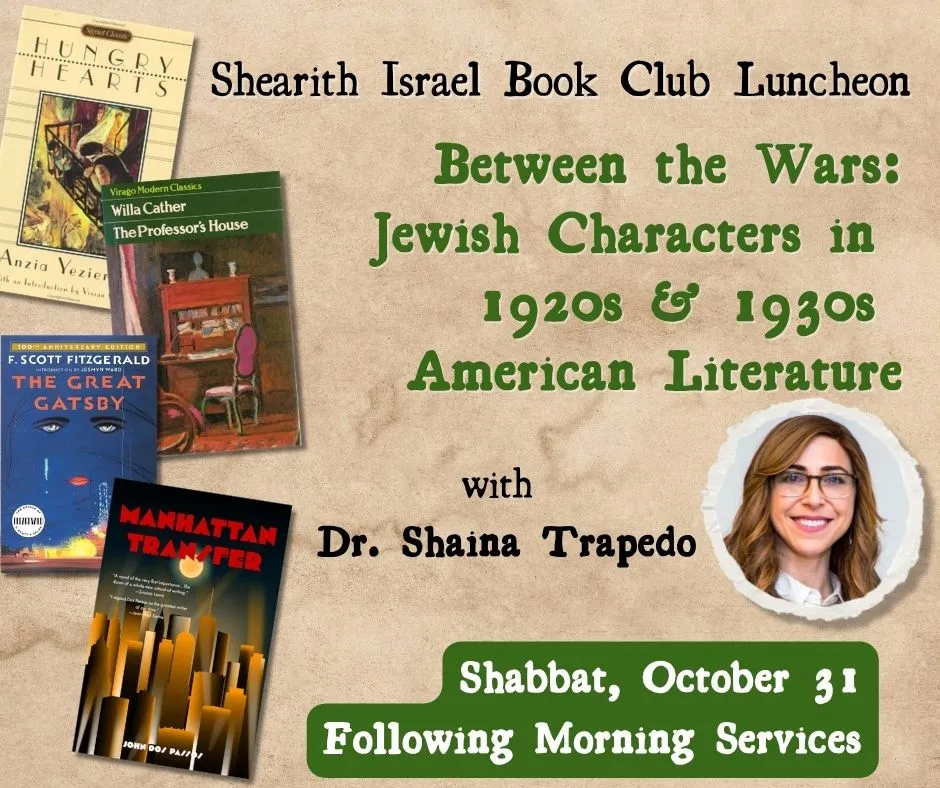 Book Club Community Shabbat Luncheon with Dr. Shaina Trapedo