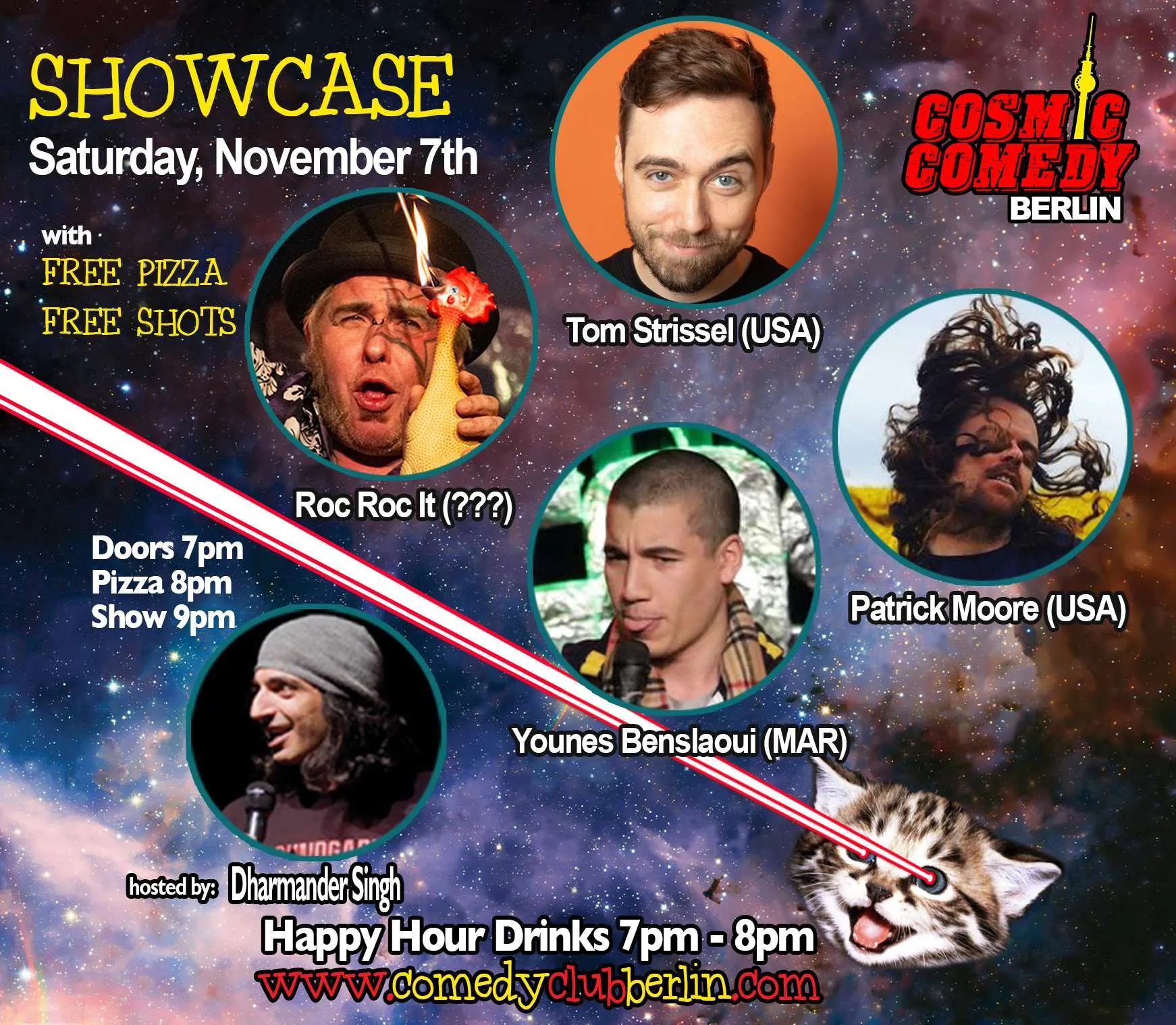 Comedy, Pizza and Shots – SHOWCASE SATURDAY
