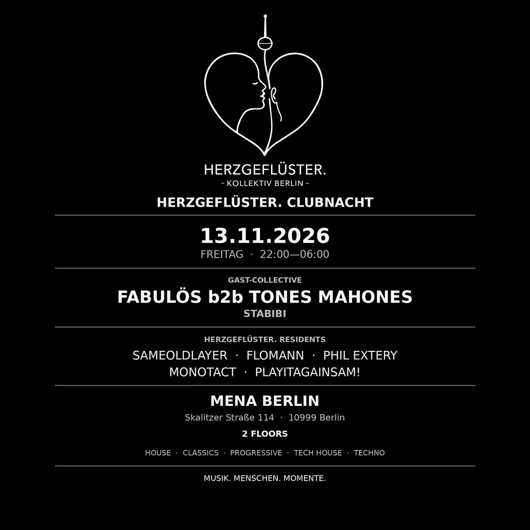 HERZGEFLÜSTER. KOLLEKTIV BERLIN: CLUBNACHT