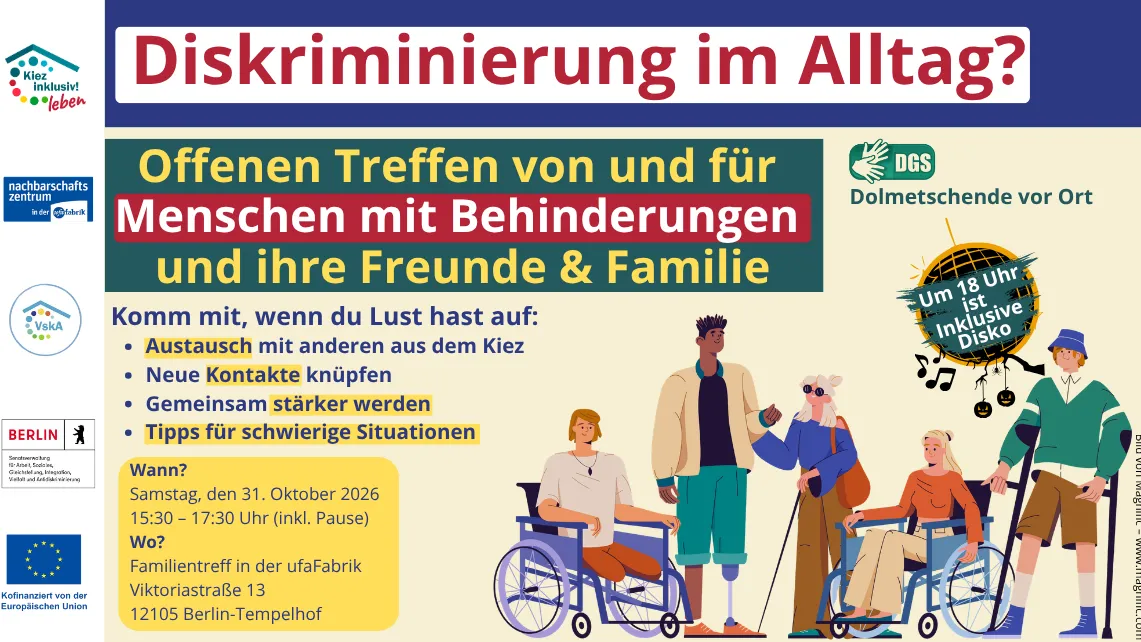 Behindertendiskriminierung im Alltag? Lass uns gemeinsam etwas dagegen unternehmen!