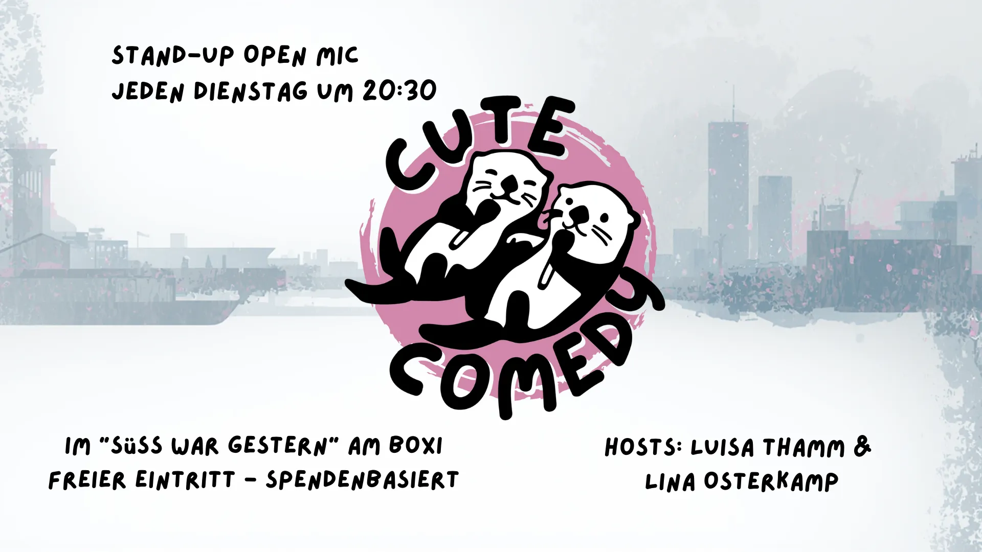 Stand-up Comedy Open Mic ❤ Cute Comedy um 20:30 Uhr in Friedrichshain