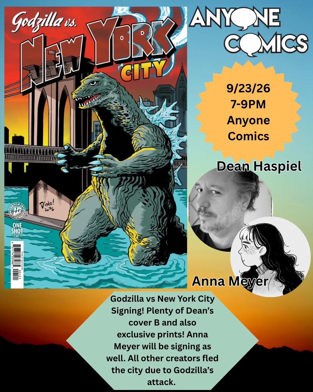 Godzilla vs NYC Special Signing