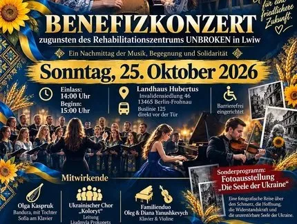Benefizkonzert für das Rehabilitationszentrum UNBROKEN in Lwiw