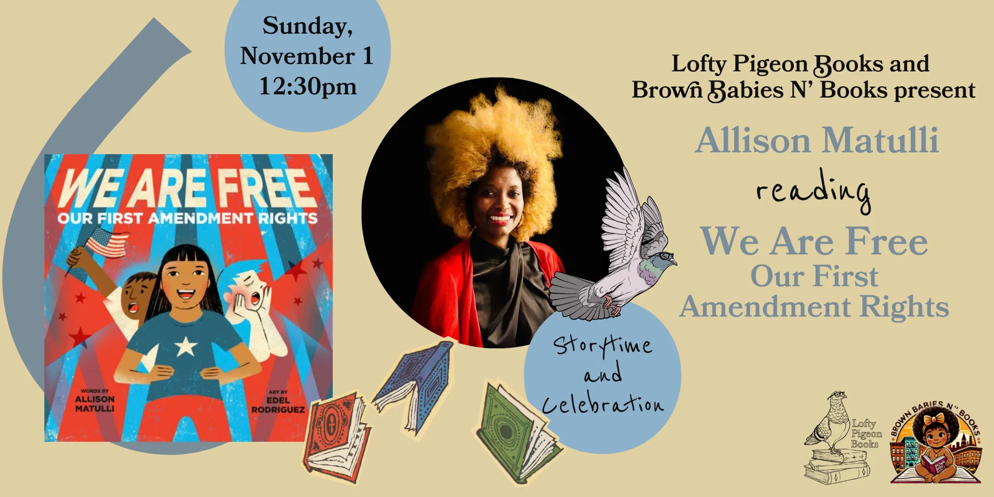 Sunday Storytime: Allison Matulli reading We Are Free, presented with Brown Babies N’ Books