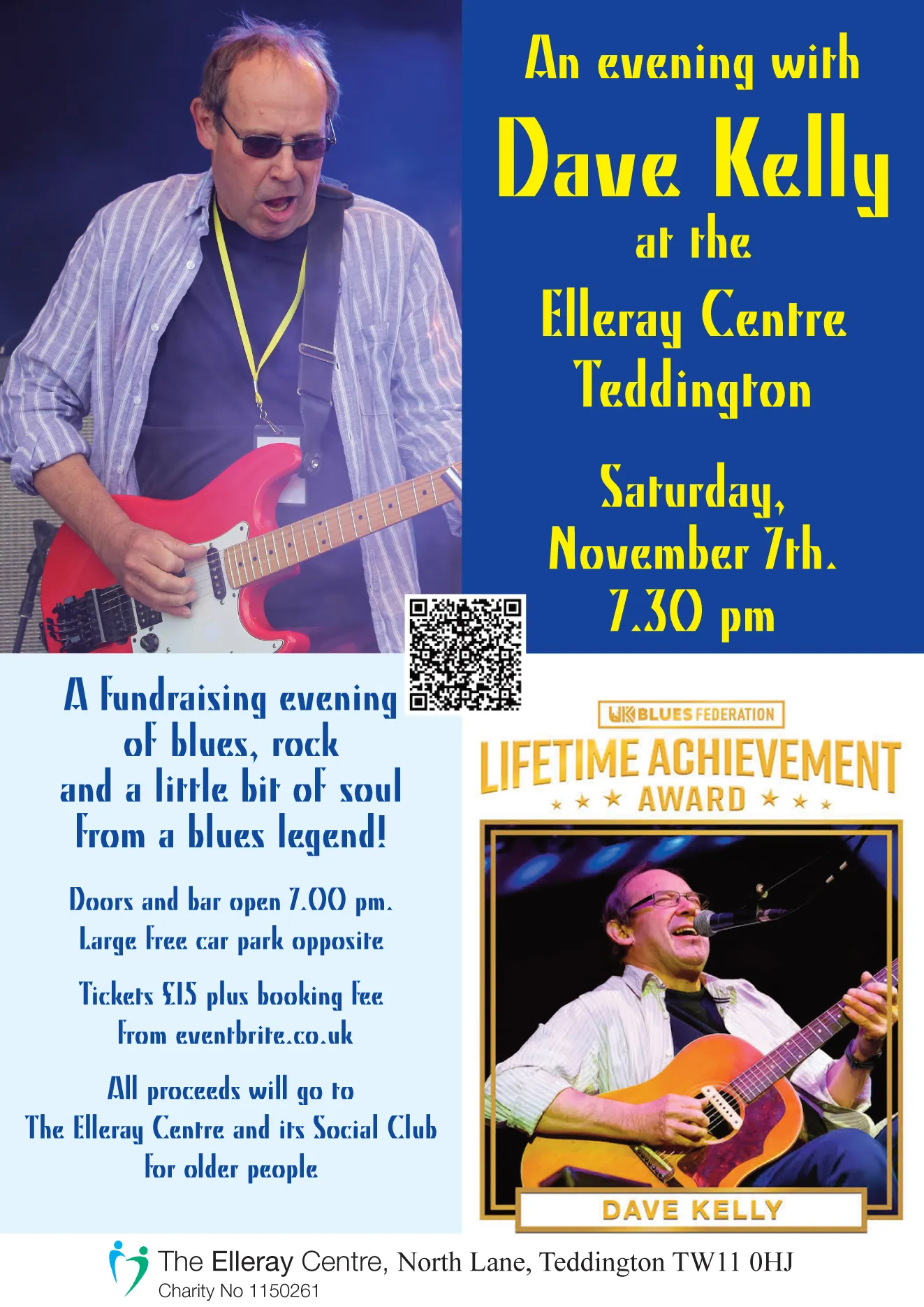 Fundraising blues night with Dave Kelly