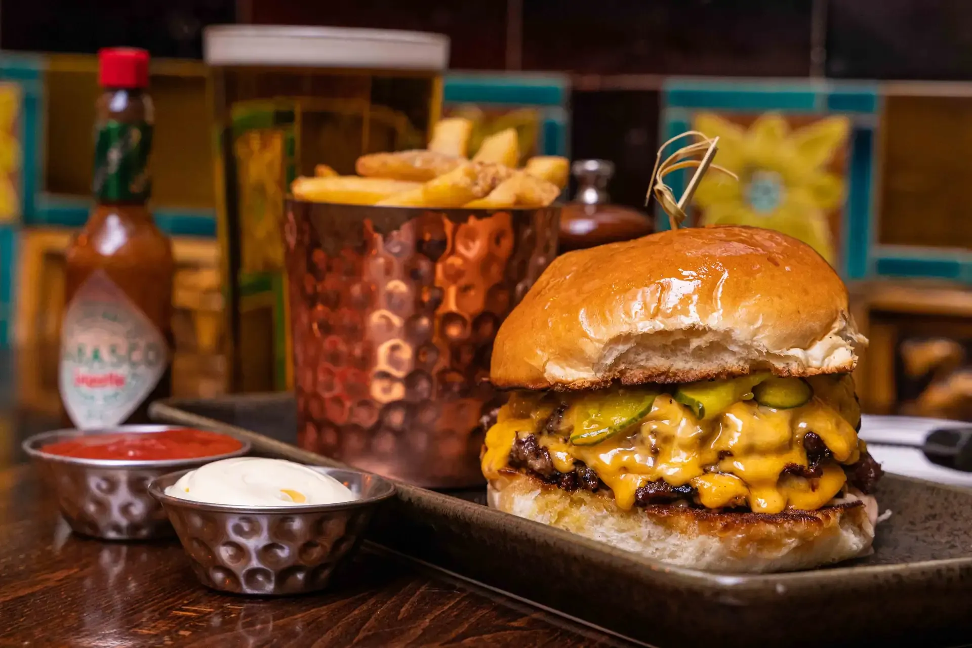Smash burger & fries deal