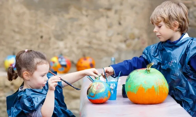 Halloween pumpkin painting