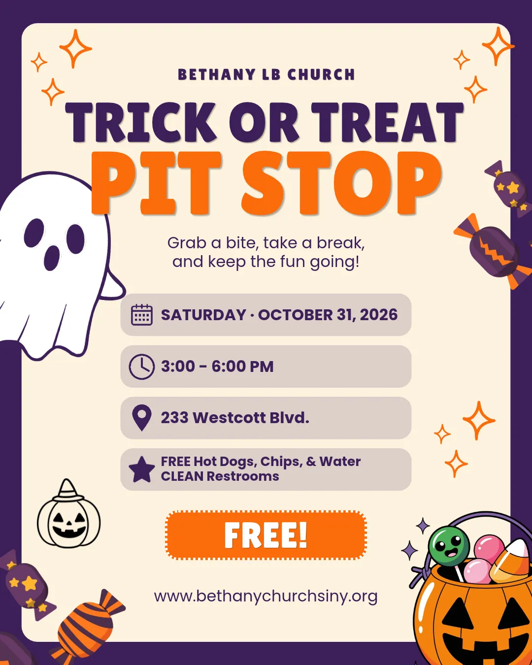 Trick-or-Treat Pit Stop