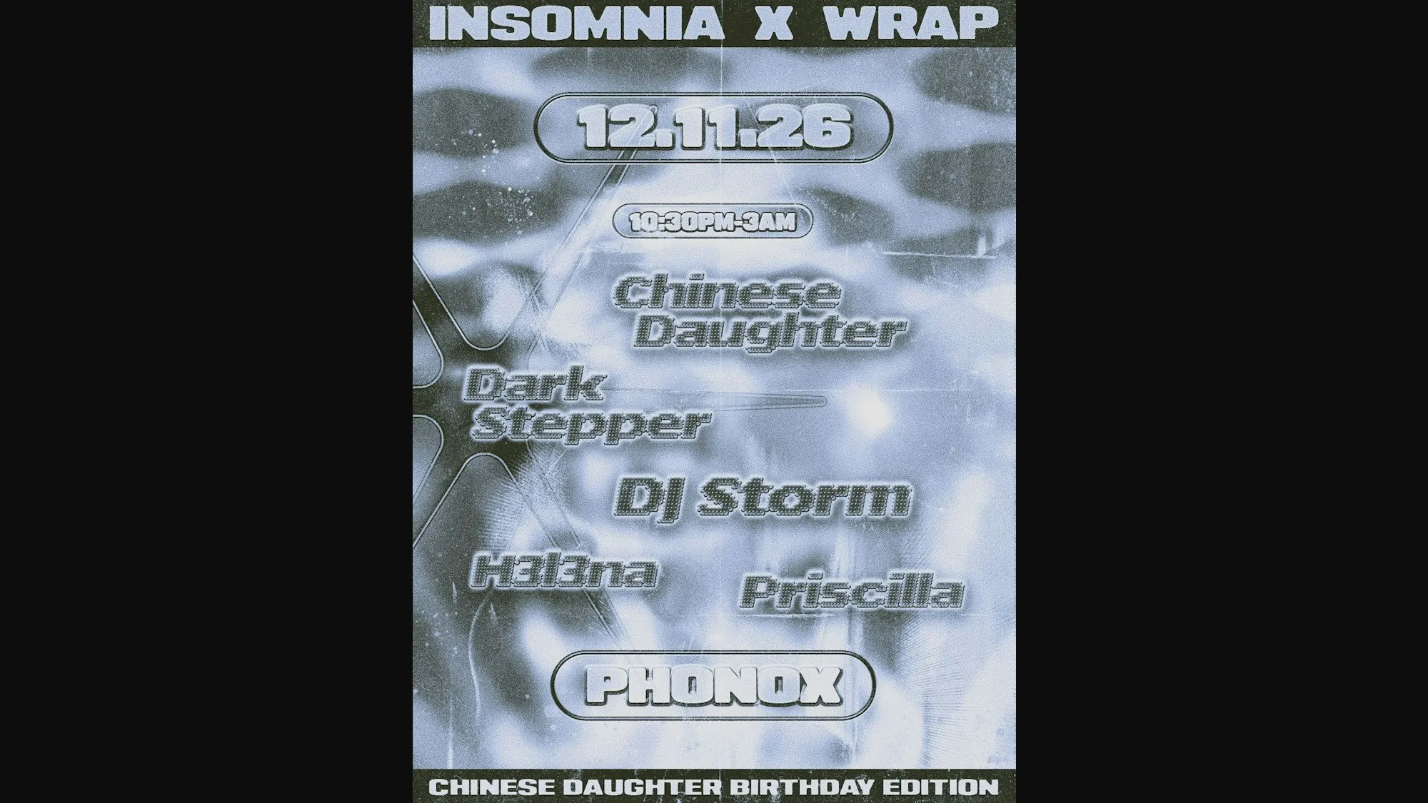 Insomnia: DJ Storm, Chinese Daughter & Friends