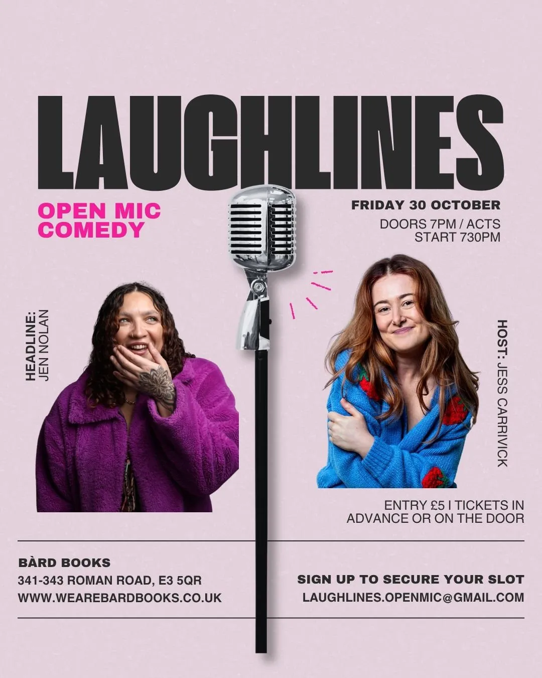 Laughlines open-mic comedy - October
