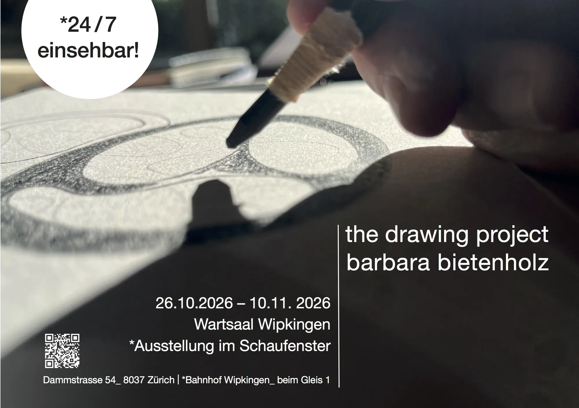 «the drawing project» im Schaufenster