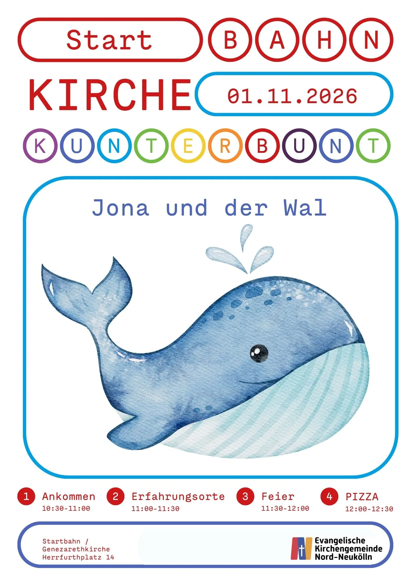 Kirche Kunterbunt für Kinder und ihre Familien in der Genezarethkirche
