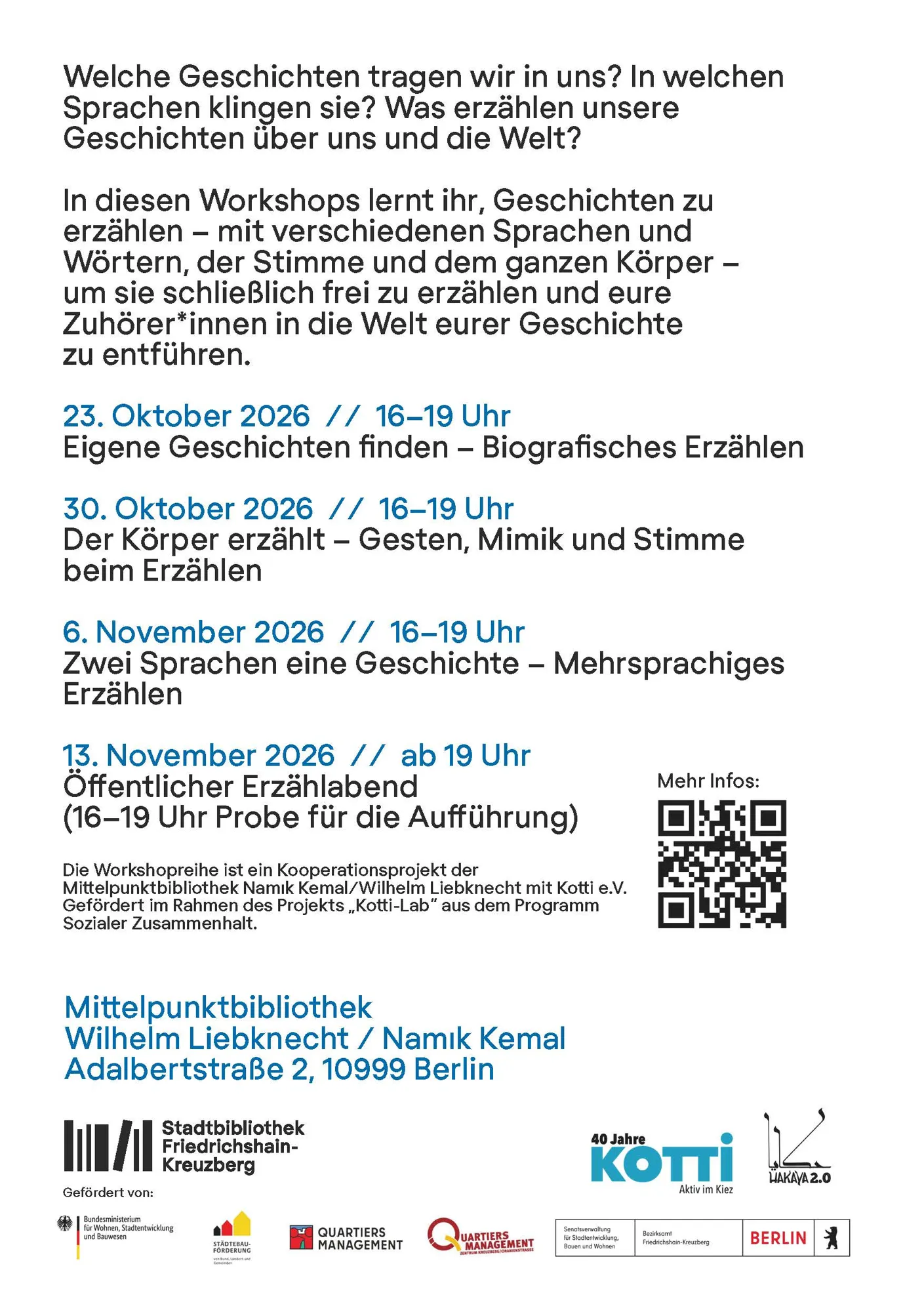 Hakayana – Workshopreihe zum selber ins Erzählen kommen