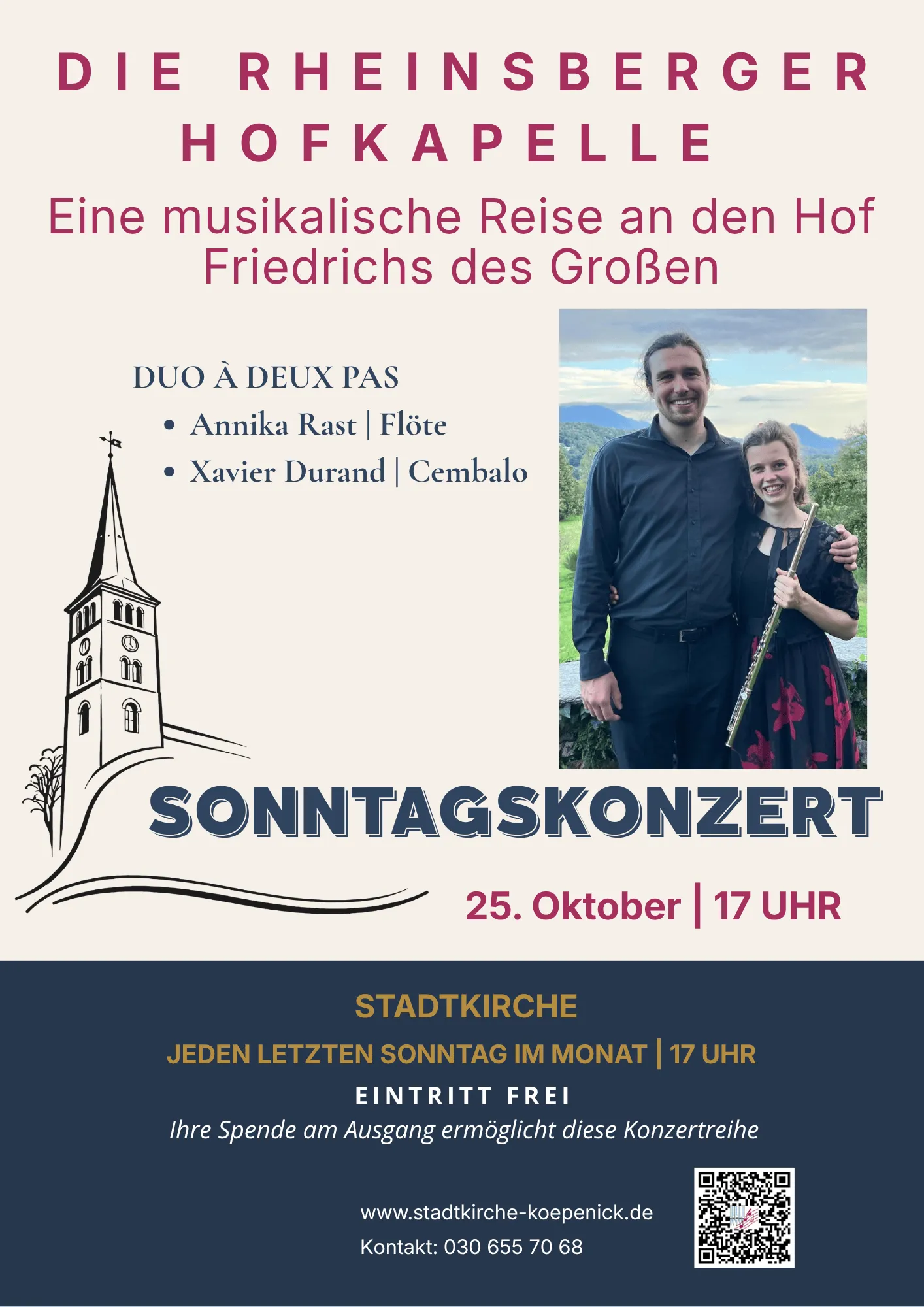 Sonntagskonzert – Duo à deux pas: Werke für Flöte und Cembalo