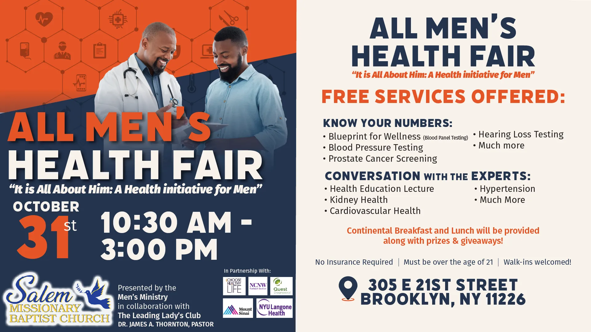 ALL MEN’S FREE HEALTH FAIR
