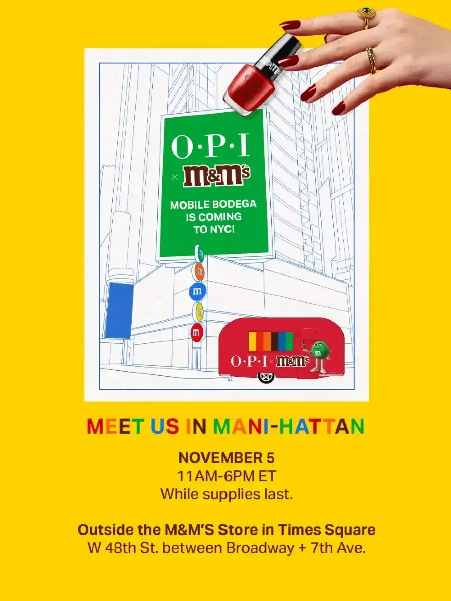 OPI x M&M'S Mobile Bodega