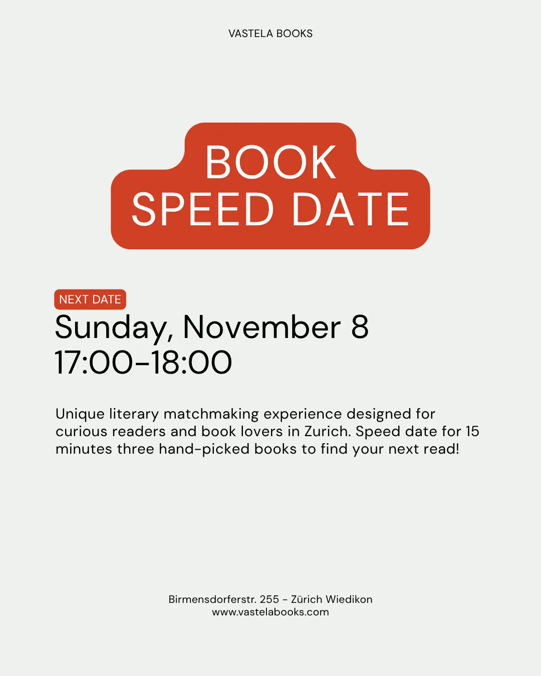 Book Speed Date