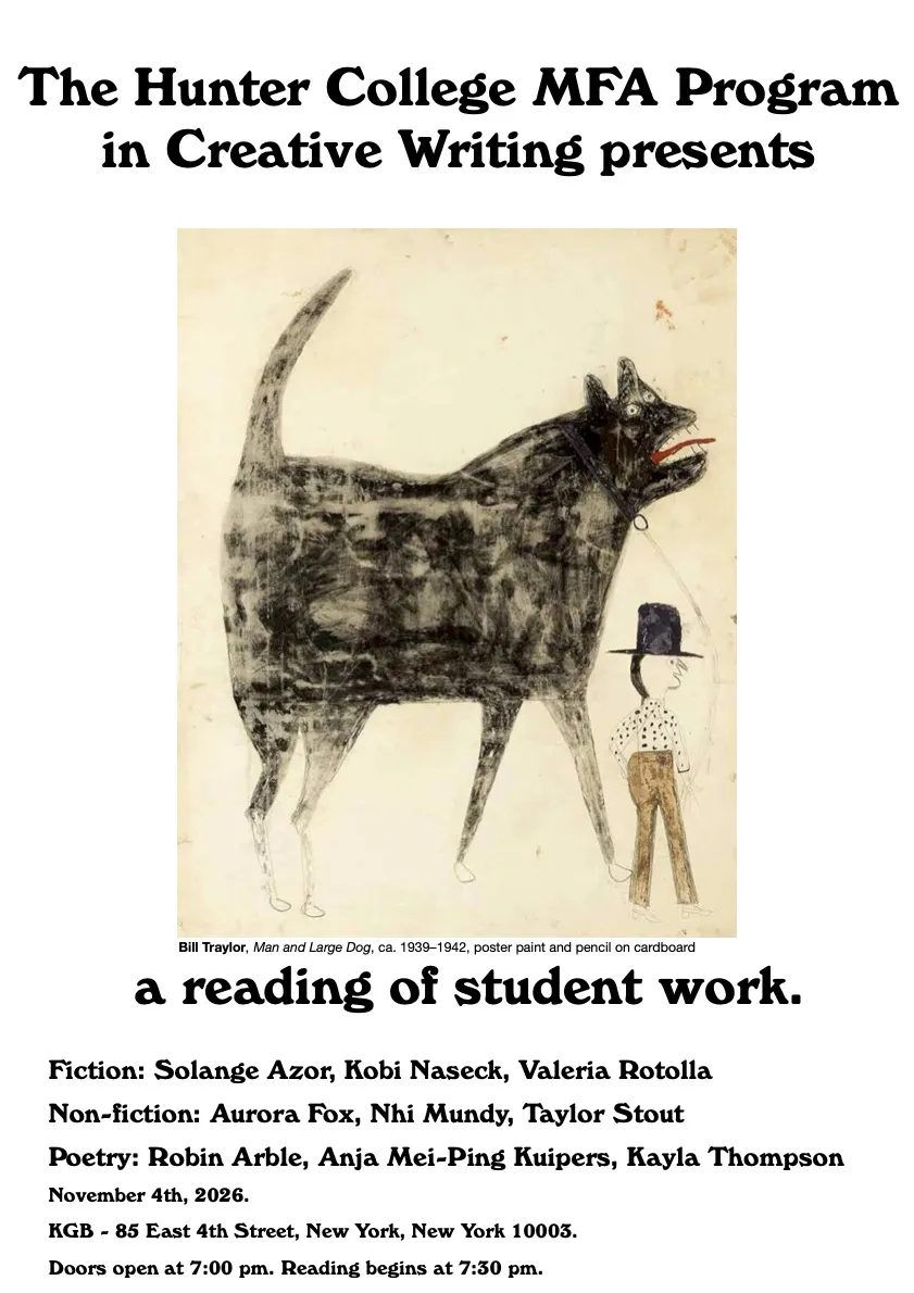 Hunter MFA Reading