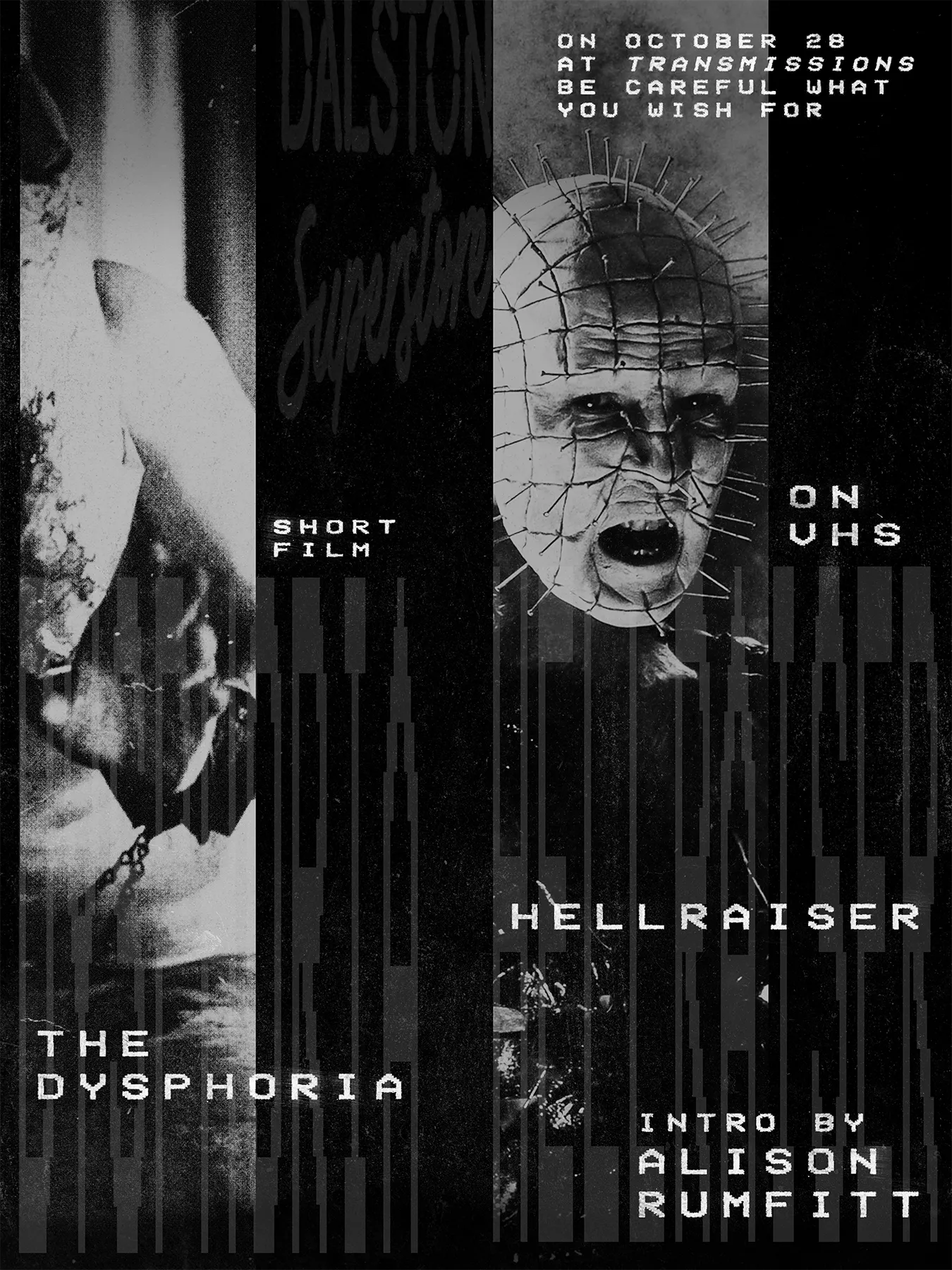 TRANSMISSIONS PRESENTS: HELLRAISER (1987) WITH INTRO BY ALISON RUMFITT + THE DYSPHORIA (2025)