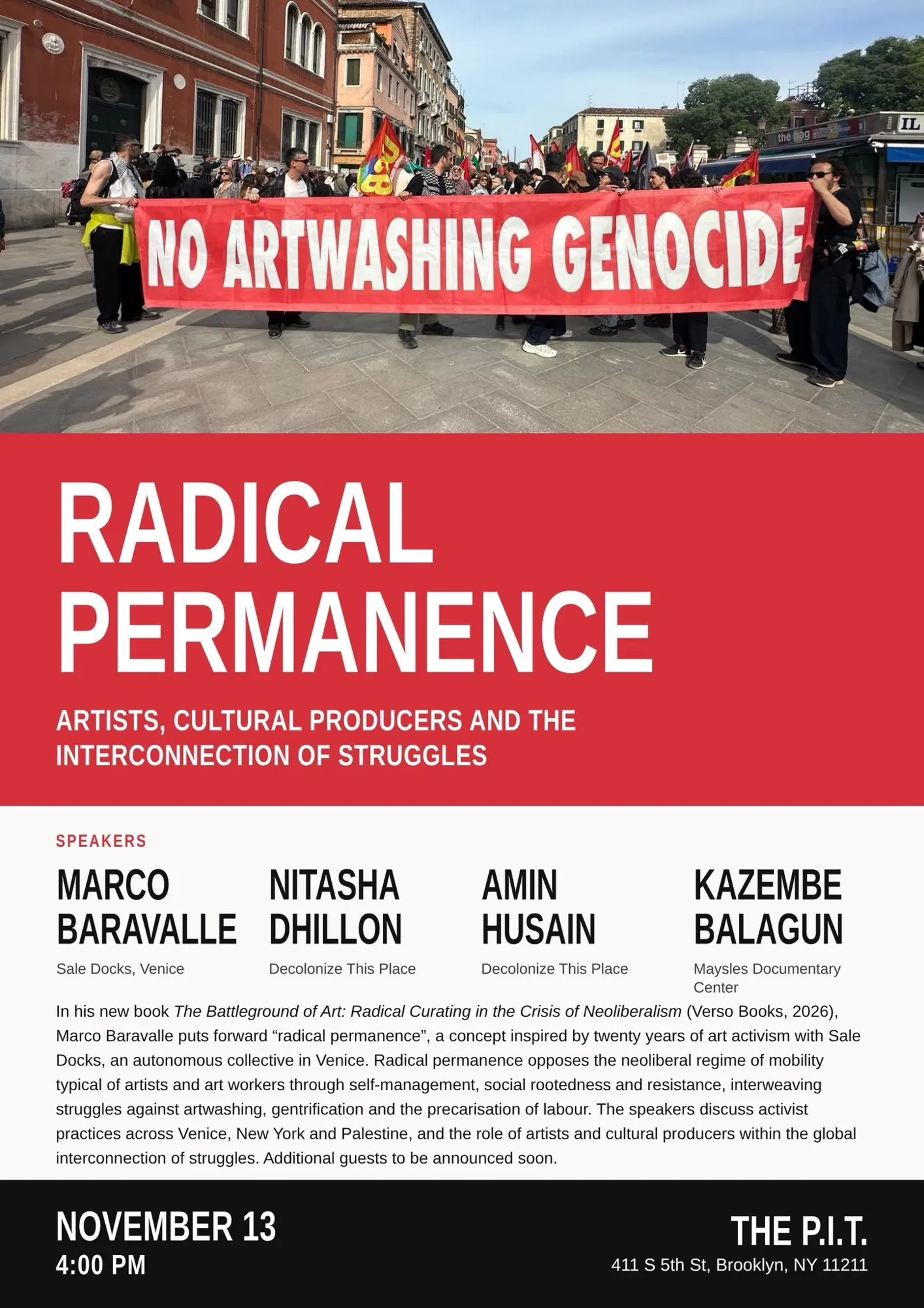 Radical Permanence: Artists Cultural Producers and The Interconnection of Struggles