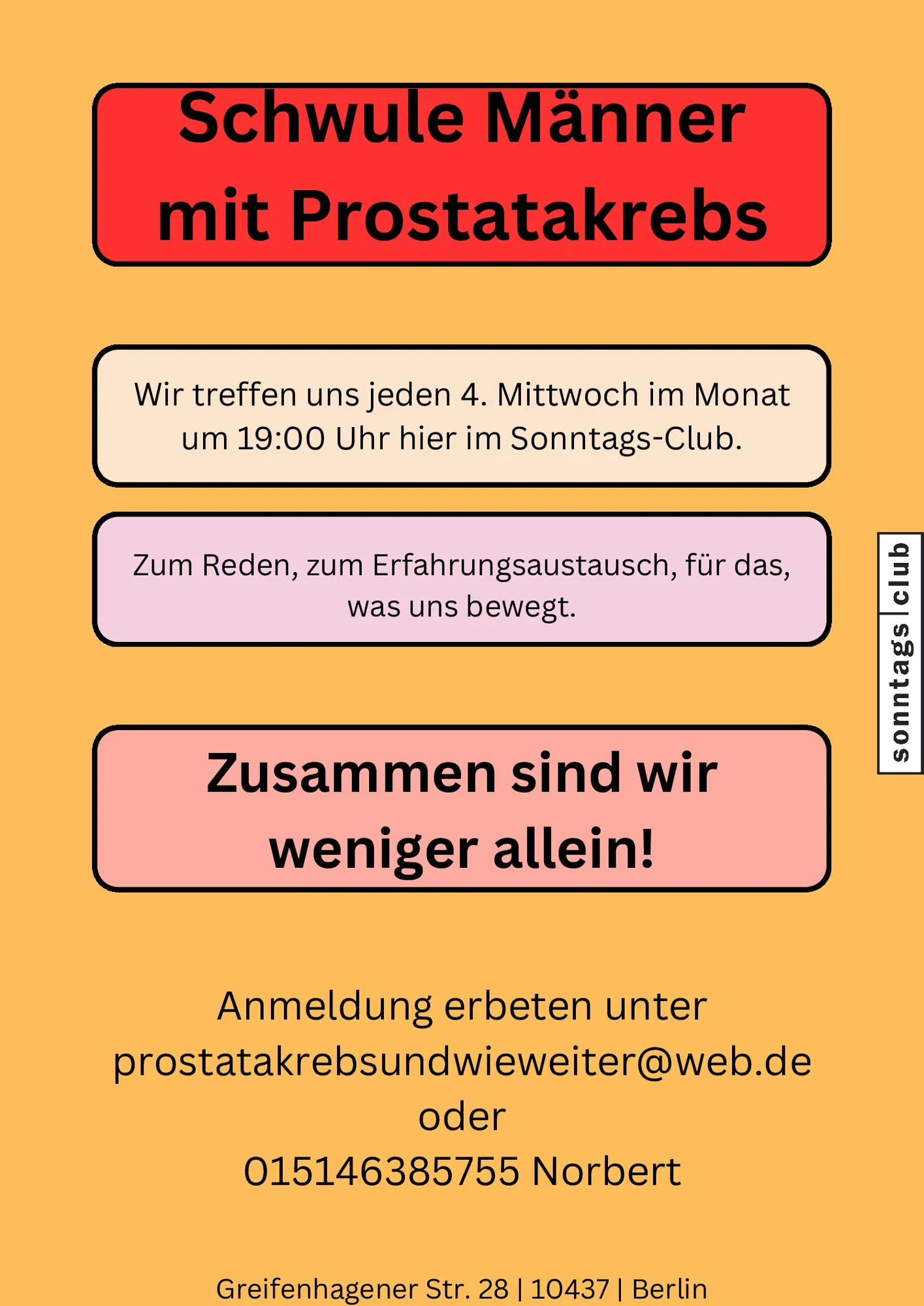 Selbsthilfegruppe Schwule Männer mit Prostatakrebs