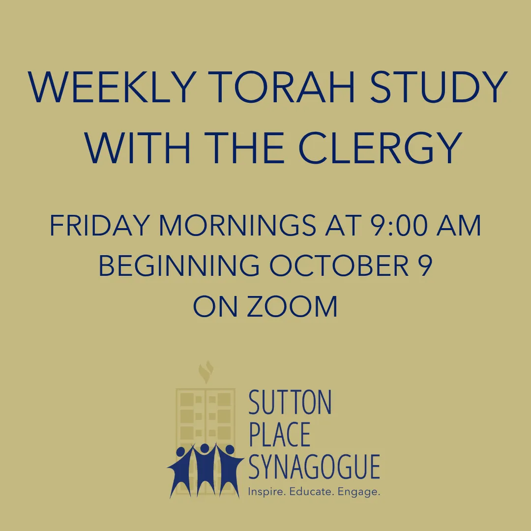 Weekly Torah Study with rotating clergy