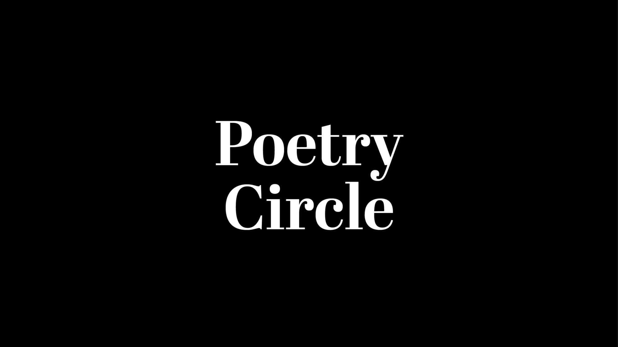 Poetry Circle (Online)
