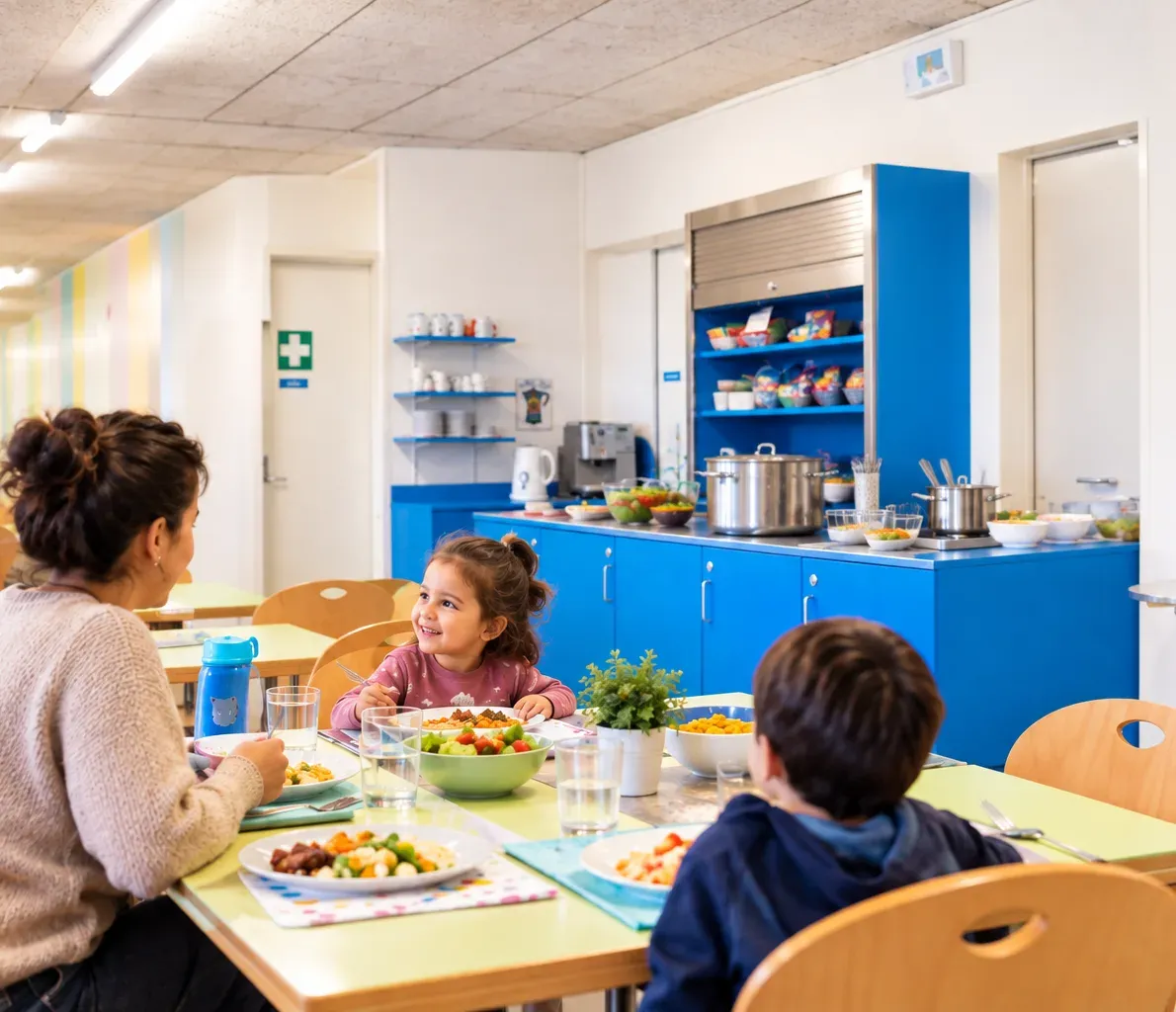 Offene Küche im Indoor-Spielplatz