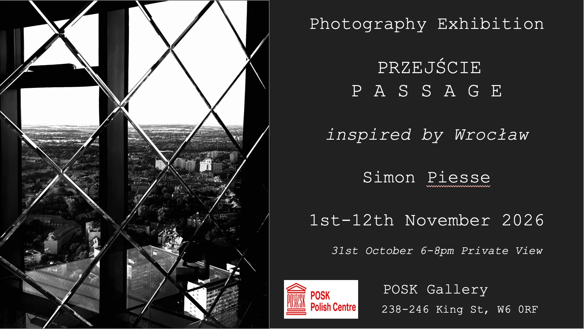 01.11| Wystawa fotograficzna w Galerii POSK