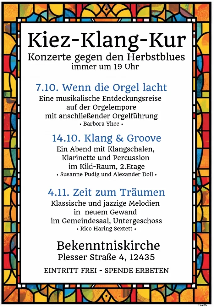 Kiez-Klang-Kur – Konzerte gegen den Herbstblues (Treptow)