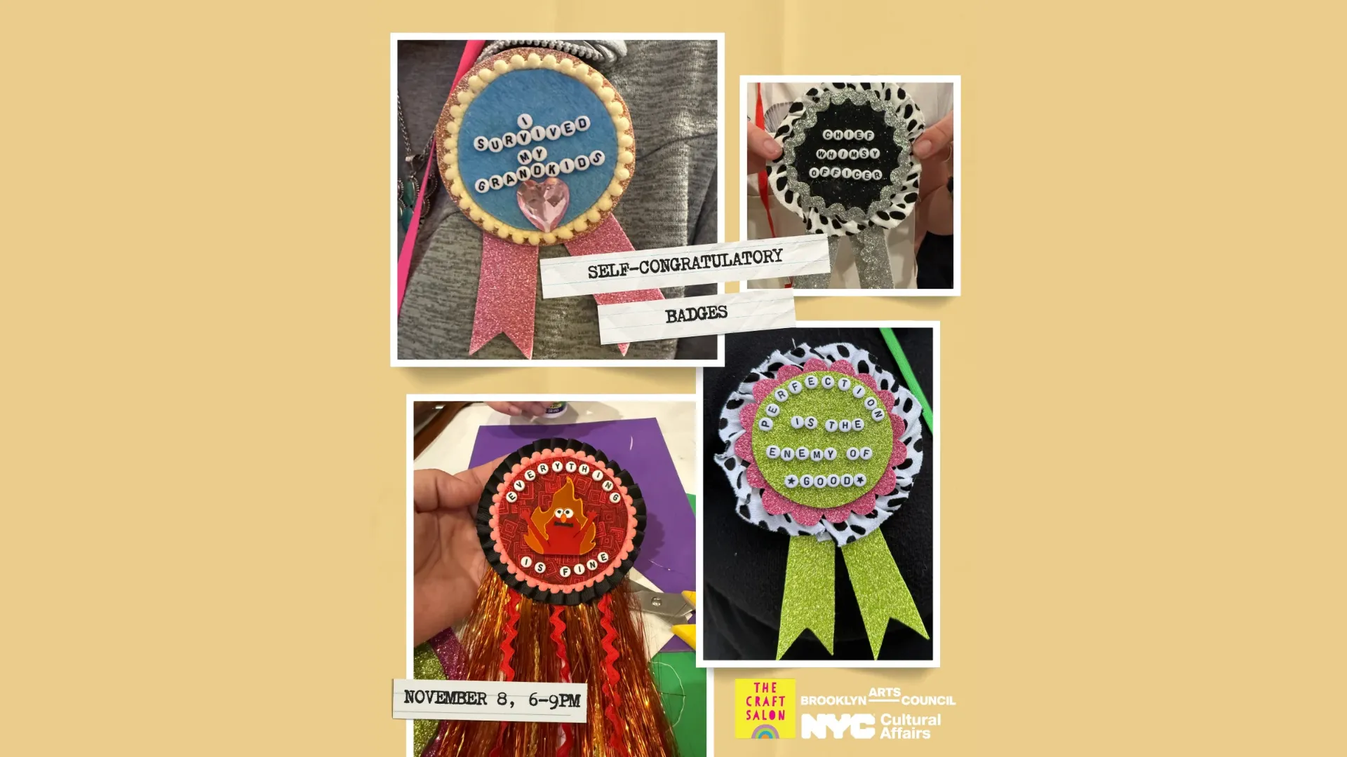 Self-Congratulatory Badge Workshop