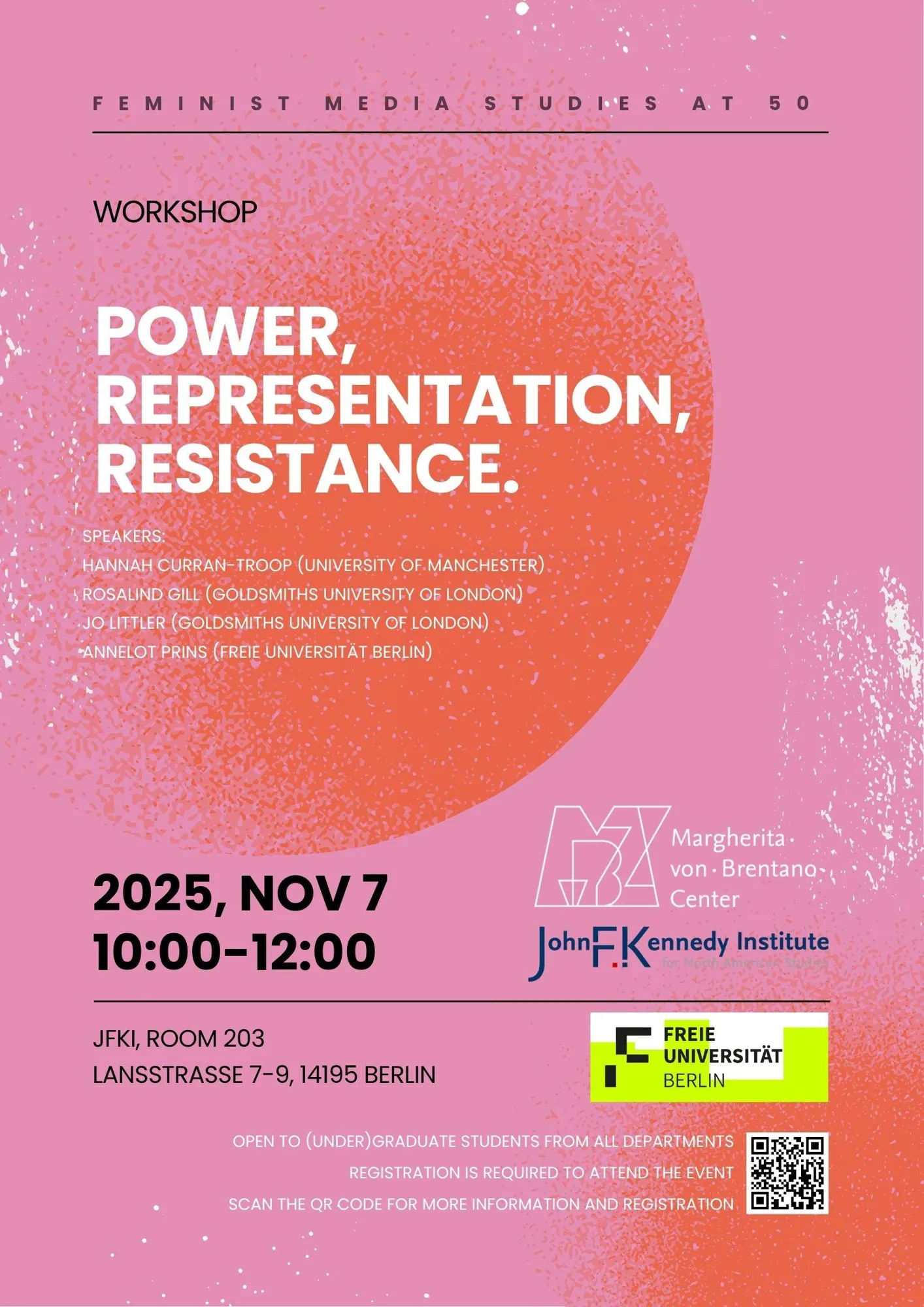 Reflecting on 50 Years of Feminist Media Studies: Join a Workshop with Leading Scholars (Nov 7)