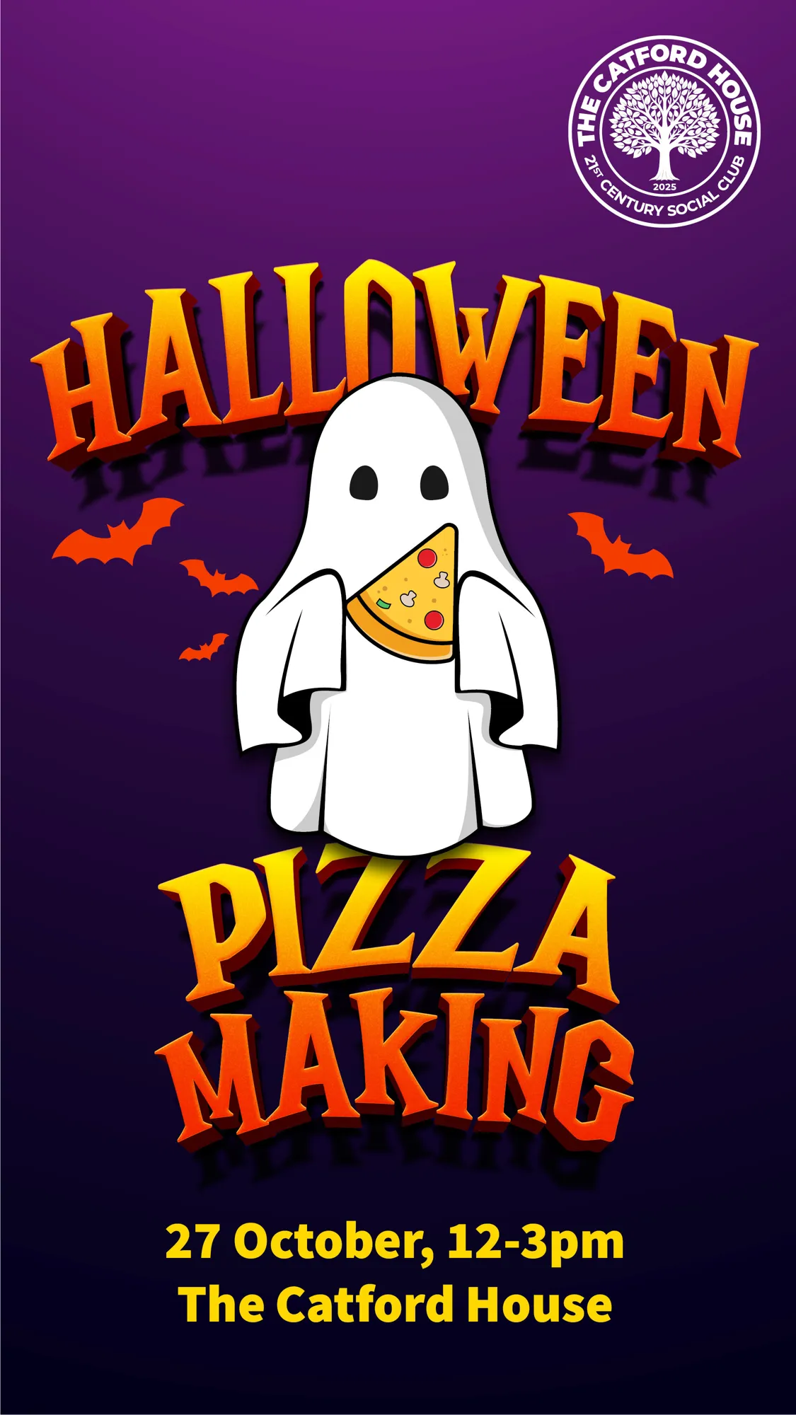 Halloween Pizza & Pizza Box Decorating Workshop!