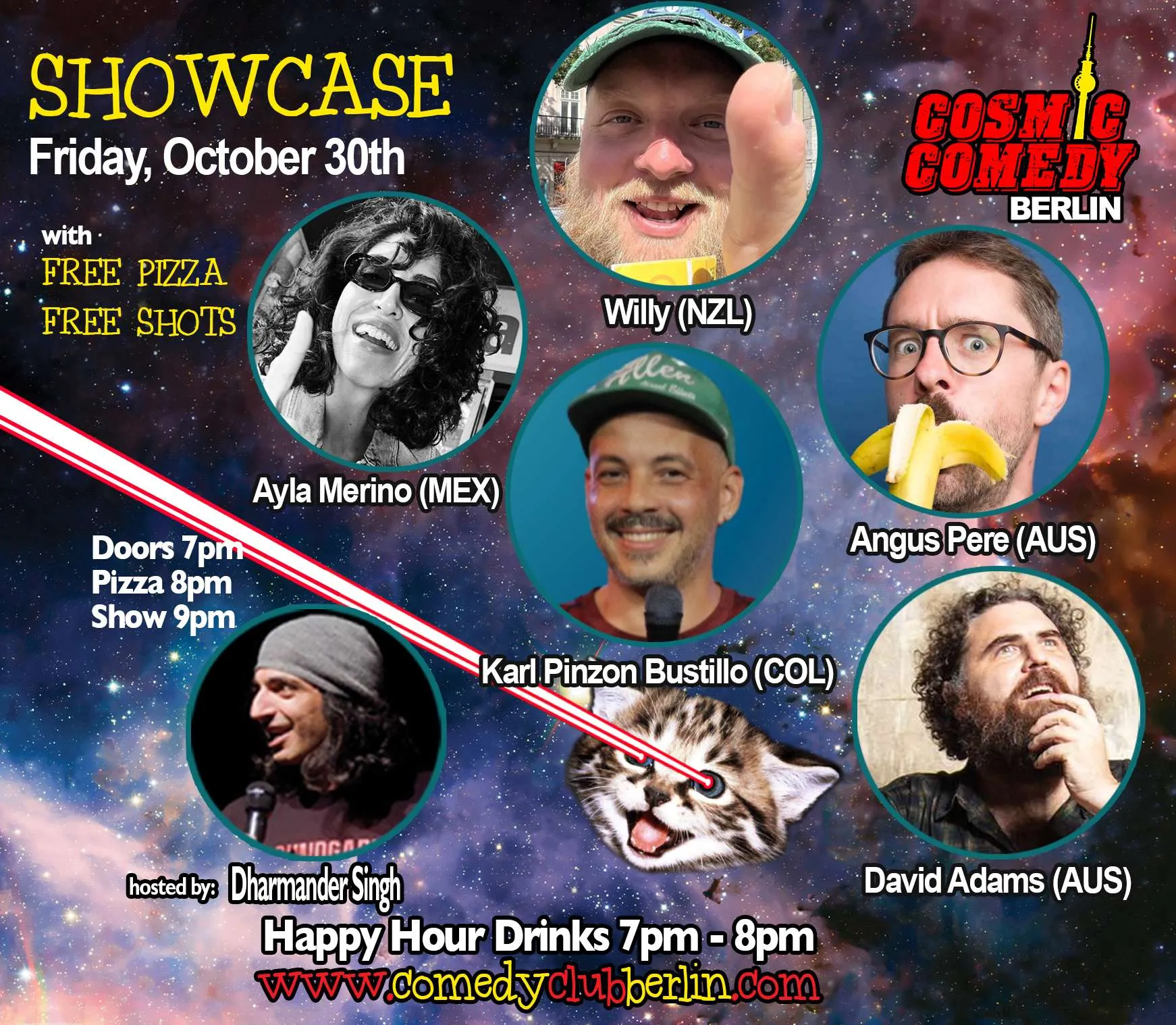 Comedy, Pizza and Shots – SHOWCASE FRIDAY