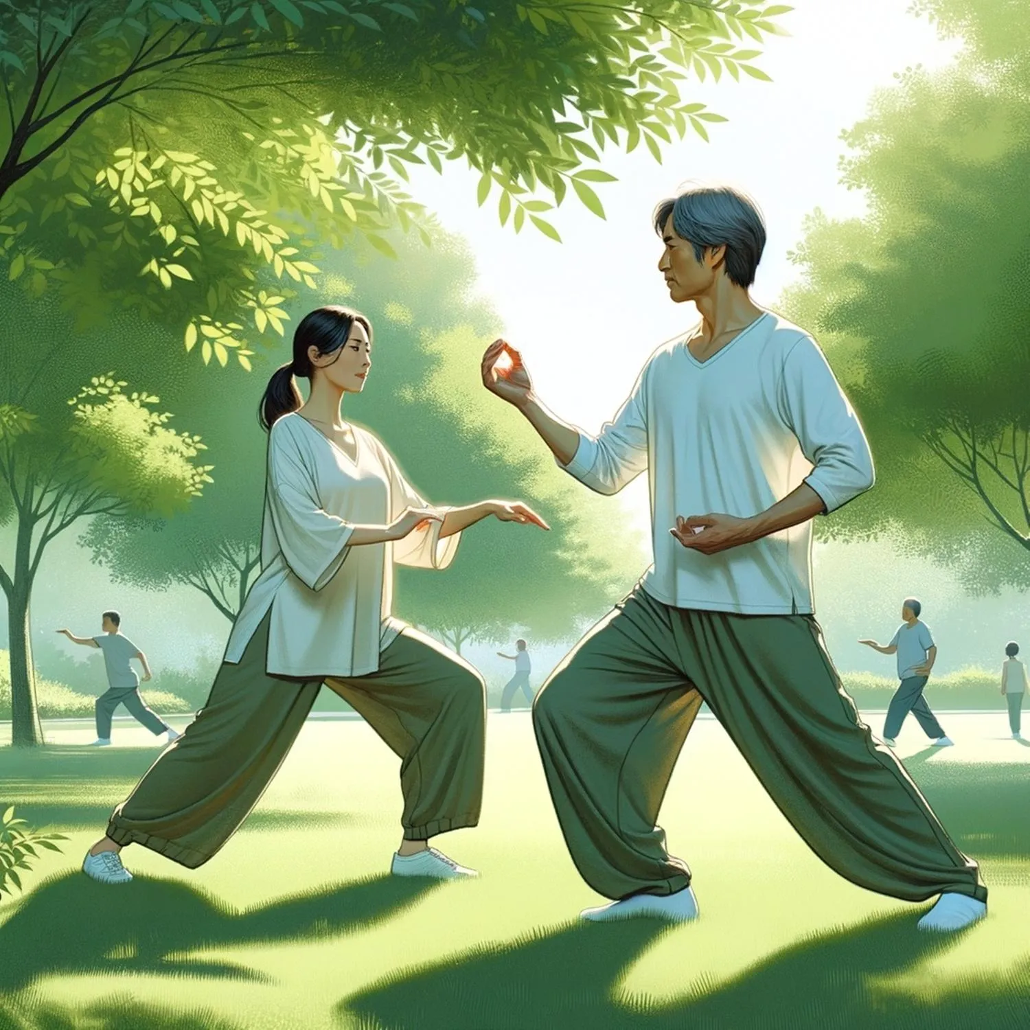 Bewegung im Park: Gymnastik und Qi Gong