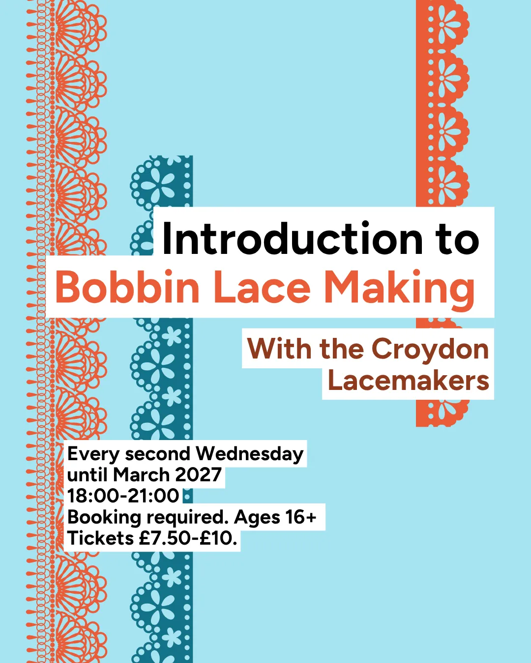 Introduction to Bobbin Lacemaking with the Croydon Lacemakers