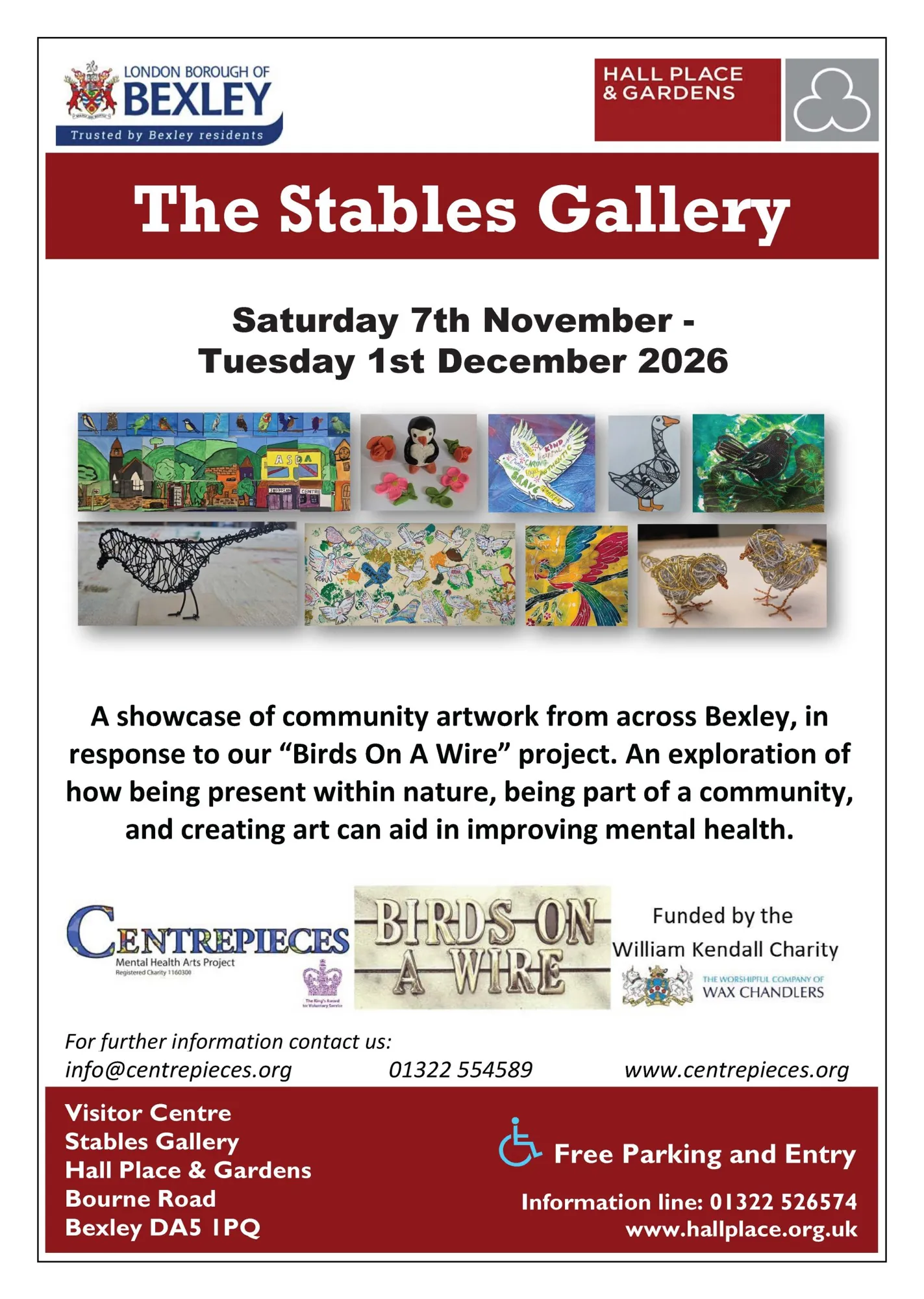 Centrepieces - Birds on a wire exhibition