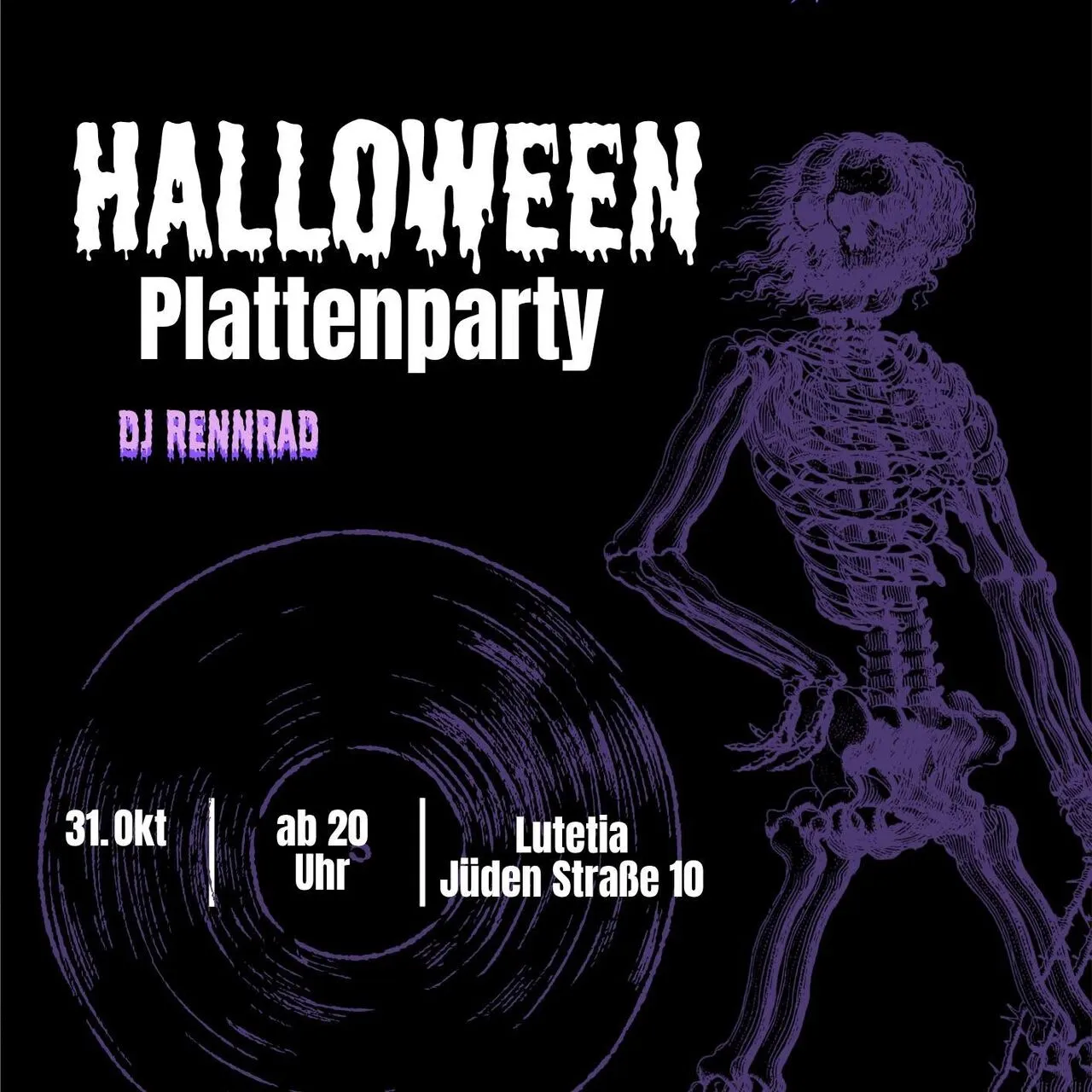 Halloween Plattenparty mit DJ Rennrad