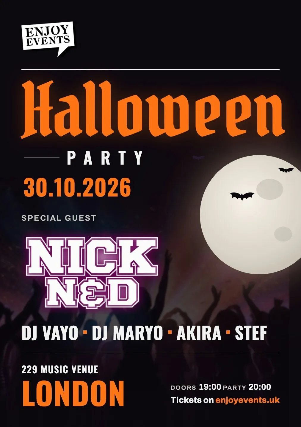 HALLOWEEN PARTY | SPECIAL GUEST: NICK N&D | LONDON