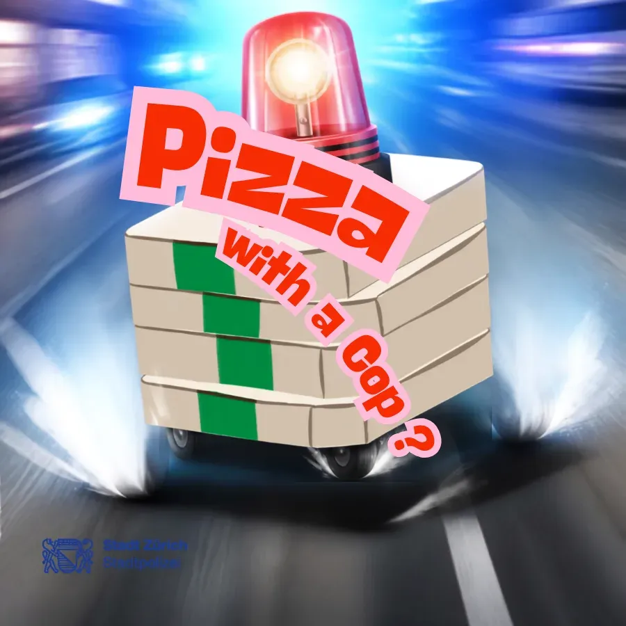 Pizza with a cop