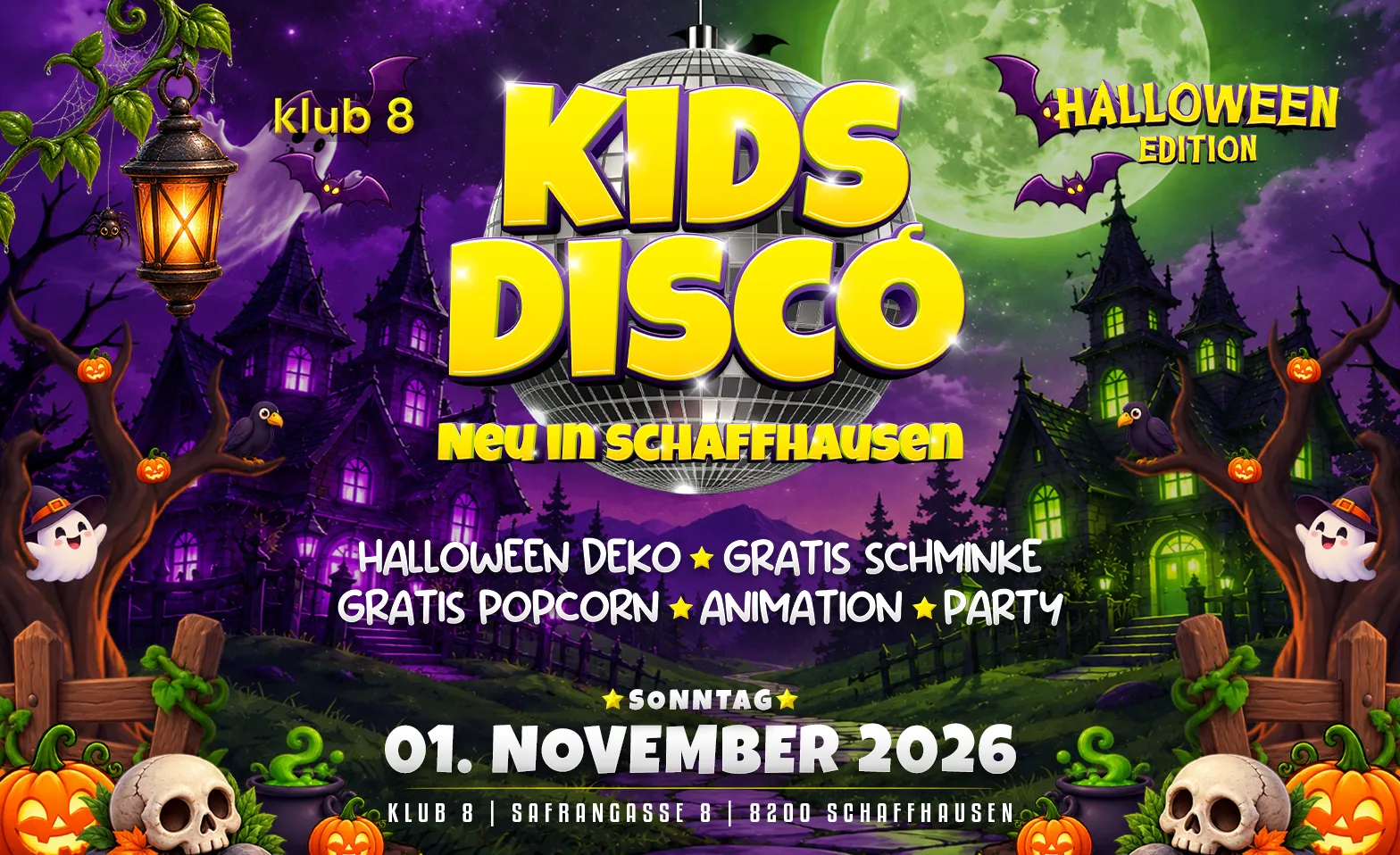 KIDS DISCO - HALLOWEEN EDITION @KLUB 8, SCHAFFHAUSEN