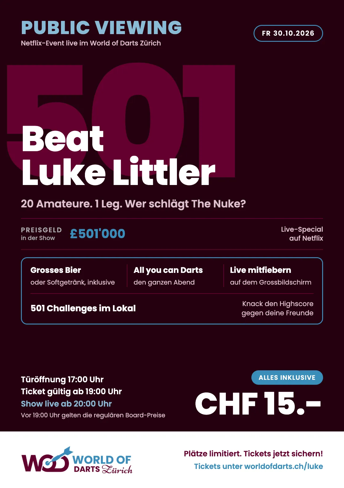 Beat Luke Littler - Live-Event